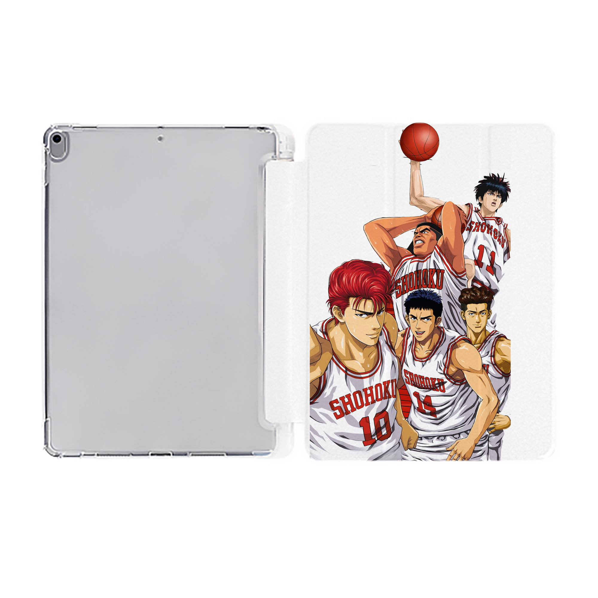 （画像用） SLAM DUNK／スラムダンク IPad ケース ペン収納付き 三つ折りスタンド PUレザー×シリコン 対応機種9.5/10.5/10.9インチ